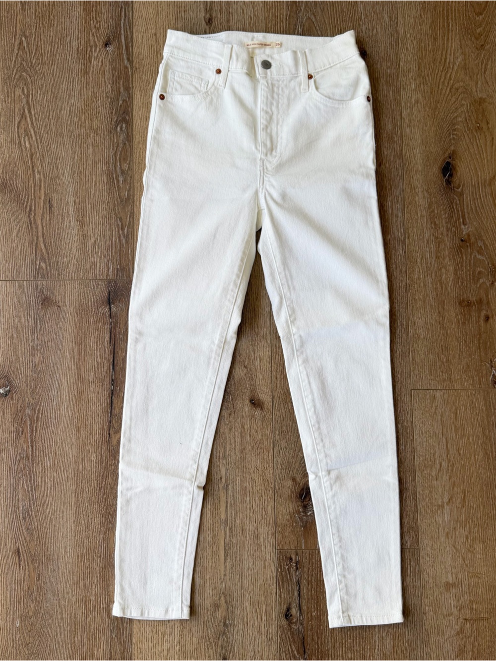 Levi's White High Super Skinny Jeans